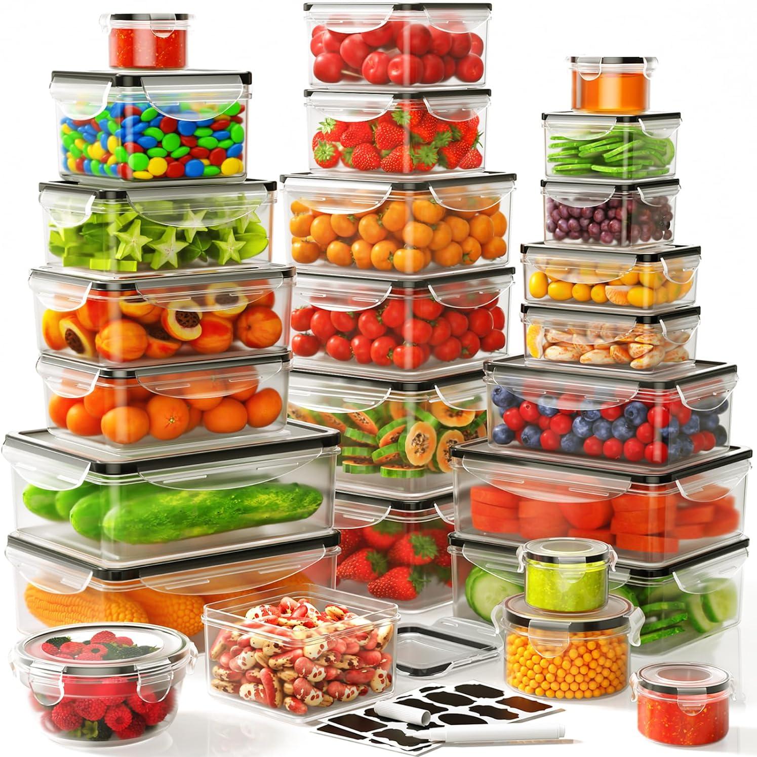 Meal Prep Kitchen - Conjunto de 40 recipientes herméticos para