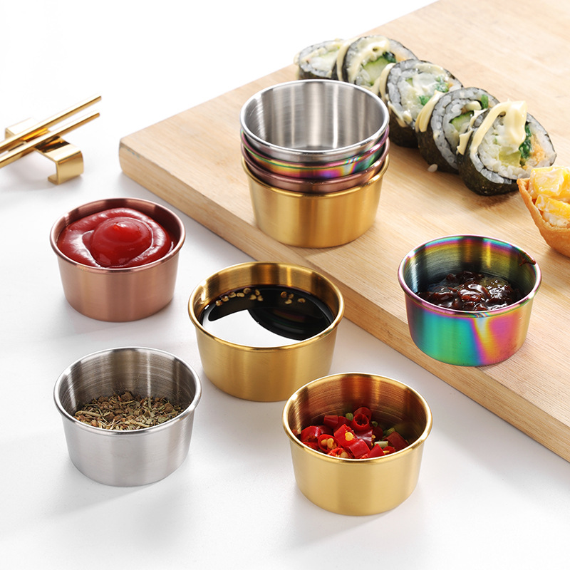 Sauce Dipping Cup - 304 aço inoxidável mergulhando o copo,