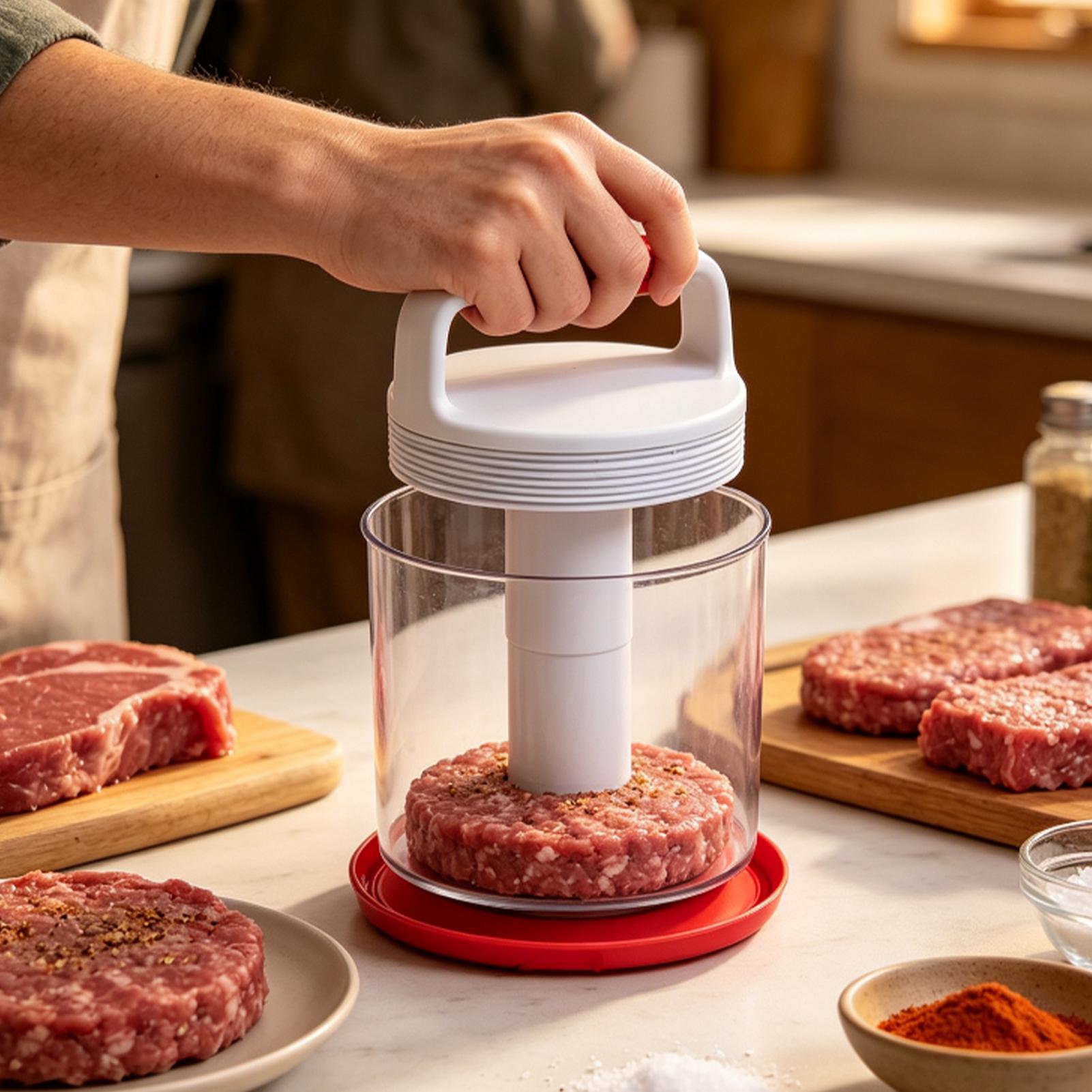 Meal Prep Template - Prensa Manual Antiaderente para Hambúrgueres e