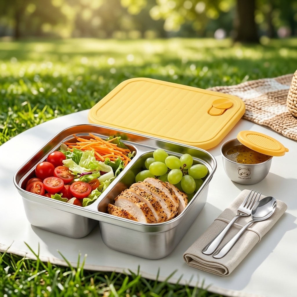 Meal Prep Bowl - Recipiente de Almoço em Aço Inoxidável