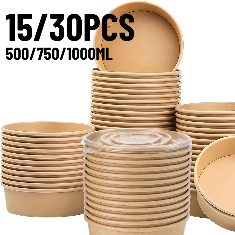 15/30 pçs tigelas de papel kra - Meal Prep Bowl avaliação e preço
