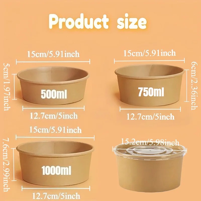 15/30 pçs tigelas de papel kra - Meal Prep Bowl avaliação e preço