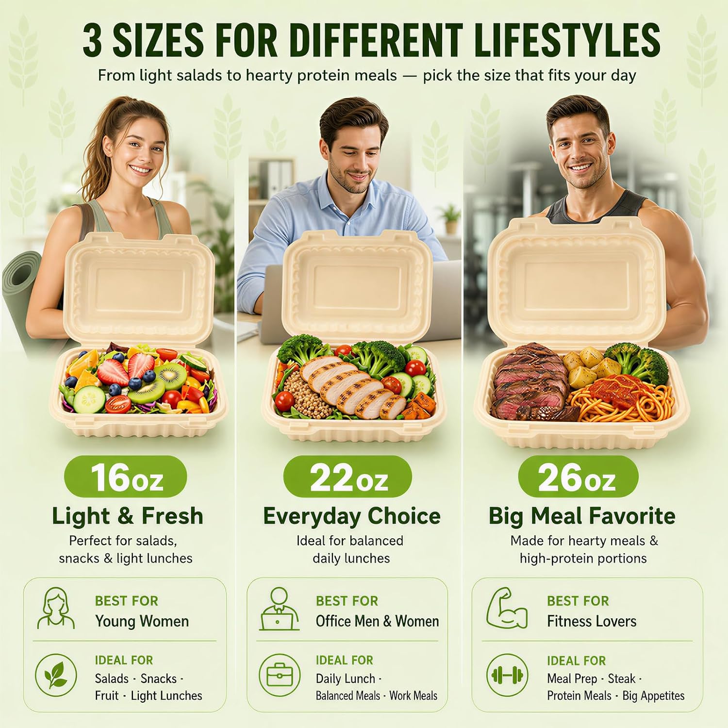 Pacote com 50 Recipientes Clam - Meal Prep With Rice avaliação e preço