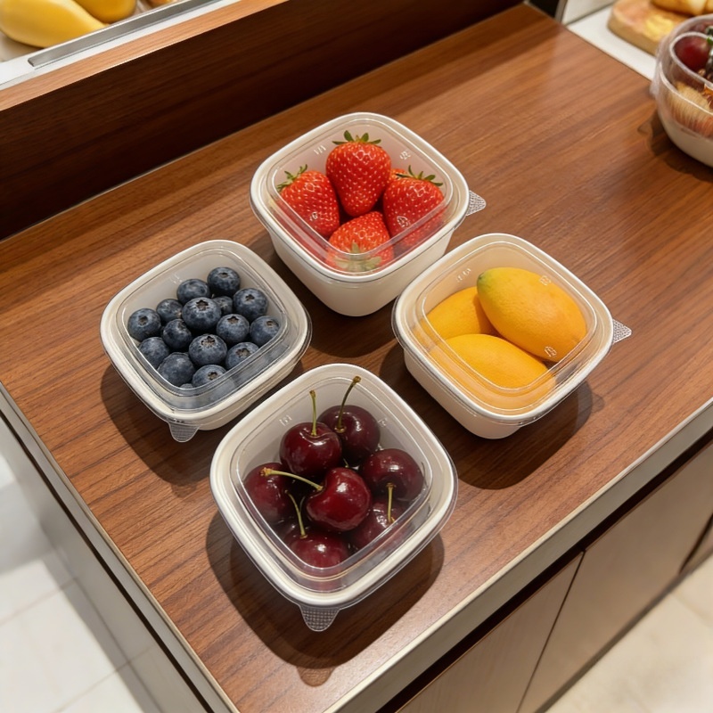 Tigela de papel branca, quadra - Meal Prep Bowl avaliação e preço