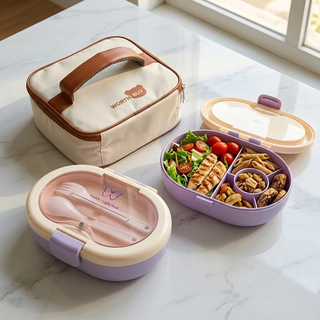 Caixa de almoço portátil com d - Meal Prep Or Prep Meal avaliação e preço