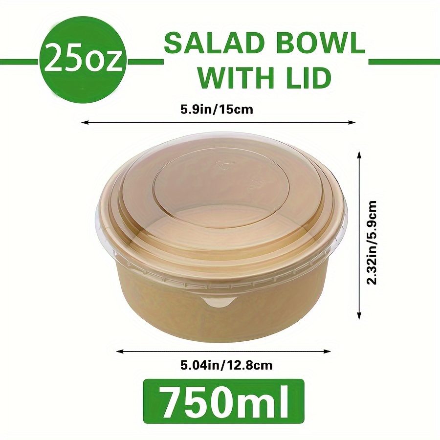 25oz/750ml 25/50 pacotes tigel - Meal Prep Bowl avaliação e preço
