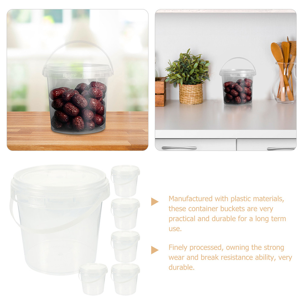 6 baldes de plástico transpare - Meal Prep With Rice avaliação e preço